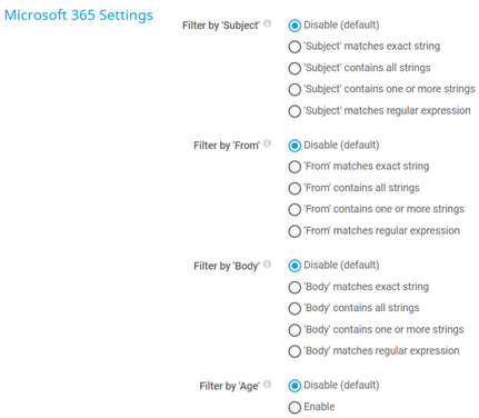 Microsoft 365 Settings