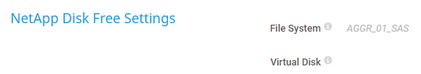 NetApp Disk Free Settings